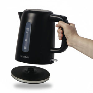 Starfrit Essentials – Bouilloire Électrique 1,7 L, 1500 W, Sans BPA, Base Pivotante 360°, Arrêt Automatique, Noir - Simple Boutique