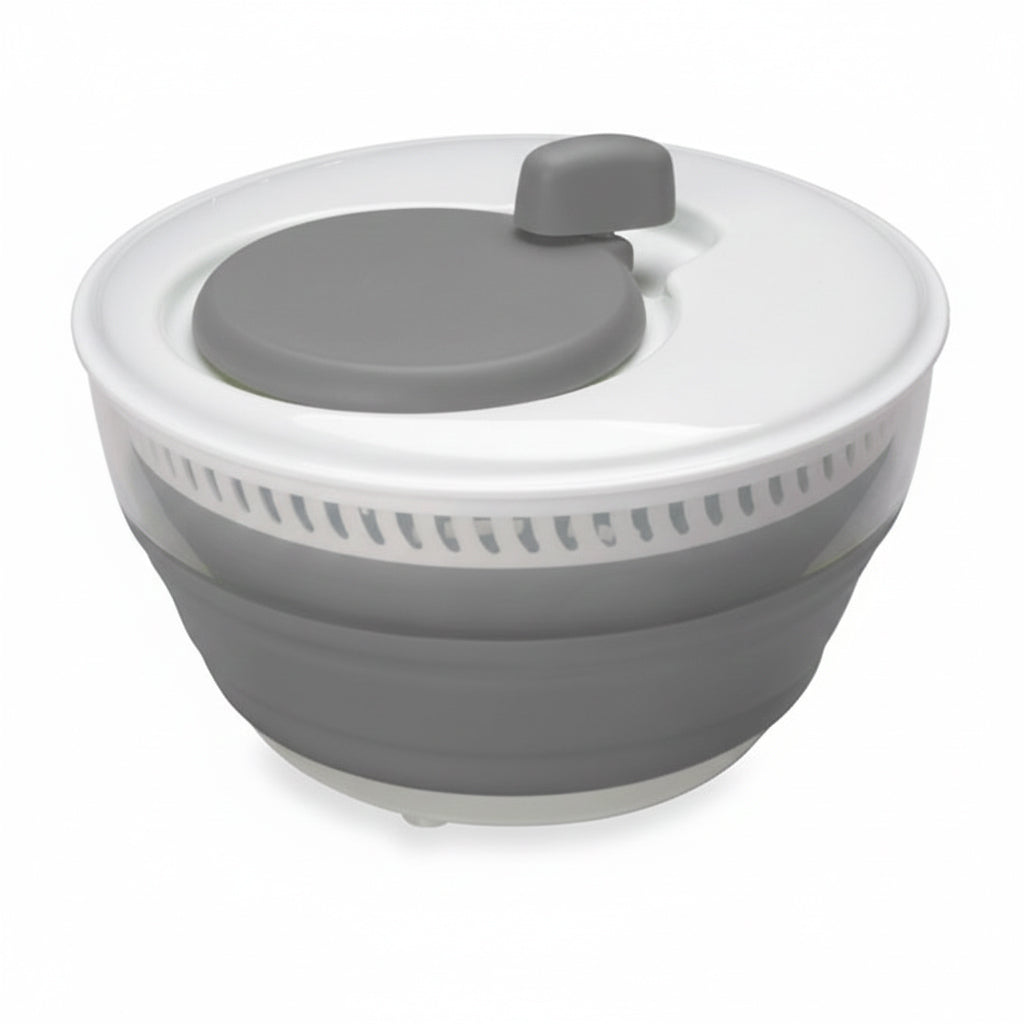 Starfrit - Essoreuse à Salade Repliable, Capacité de 3 Litres, Lavable au Lave-Vaiselle, Gris - Simple Boutique