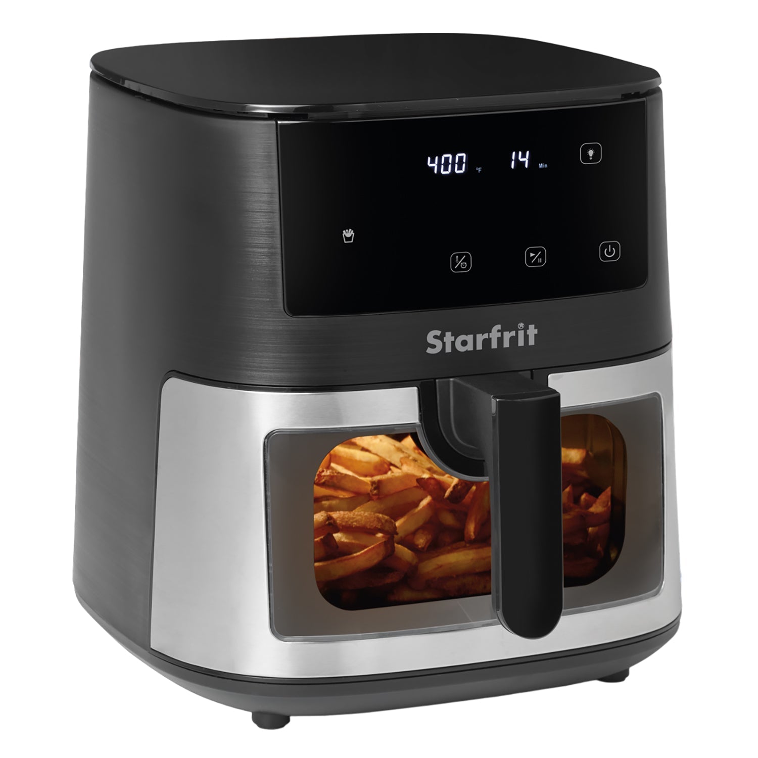 Starfrit - Friteuse à Air avec Contrôle Numérique et Fenêtre, Capacité de 7.2 Litres, Acier Inoxydable