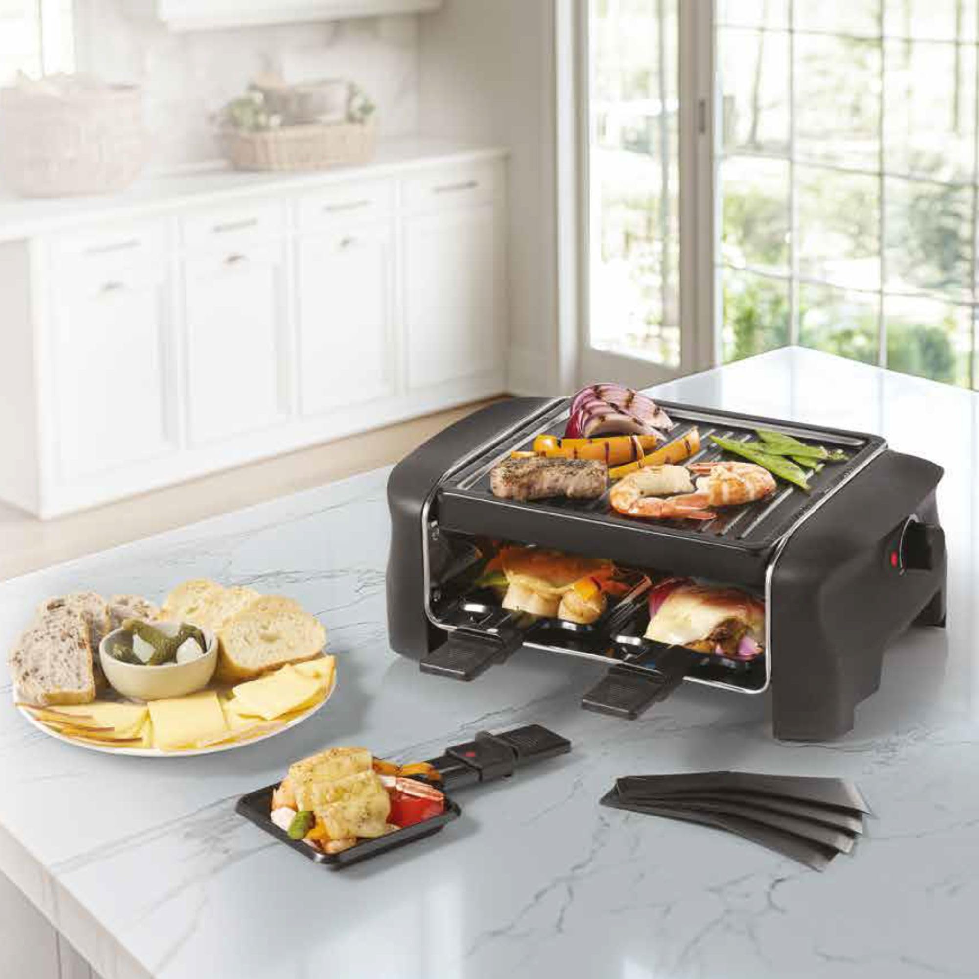 Starfrit Gril à raclette pour 4 personnes, antiadhésif, 600 W, contrôle de température - Simple Boutique