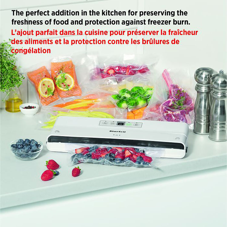 Starfrit - Machine à Emballer Sous-Vide pour Aliment, Comprend 1 Rouleau de Sac, Blanc - Simple Boutique