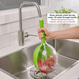 Starfrit - Passoire Globe avec Vidange Facile, Capacité de 3 Tasses, Lavable au Lave-Vaiselle, Vert - Simple Boutique
