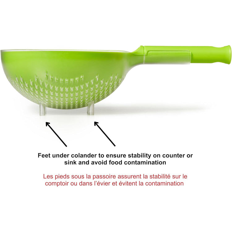 Starfrit - Passoire Globe avec Vidange Facile, Capacité de 3 Tasses, Lavable au Lave-Vaiselle, Vert - Simple Boutique