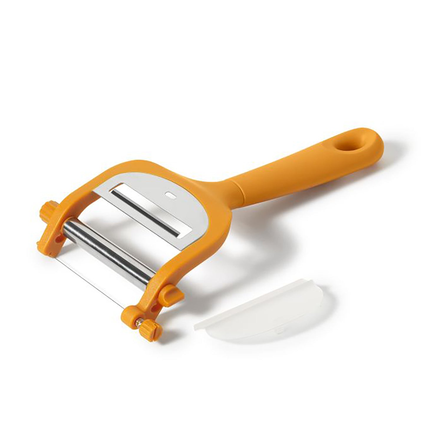 Starfrit - Tranche-Fromage Ajustable 2 en 1, Plaque en Acier Inoxydable, Va au Lave-Vaiselle, Orange - Simple Boutique