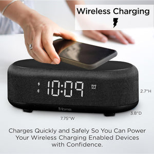 Station de Recharge Sans Fil et Réveil Numérique Bluetooth avec Éclairage - iBTW112 - Simple Boutique