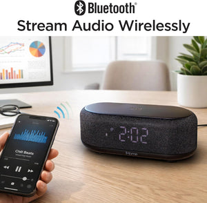 Station de Recharge Sans Fil et Réveil Numérique Bluetooth avec Éclairage - iBTW112 - Simple Boutique