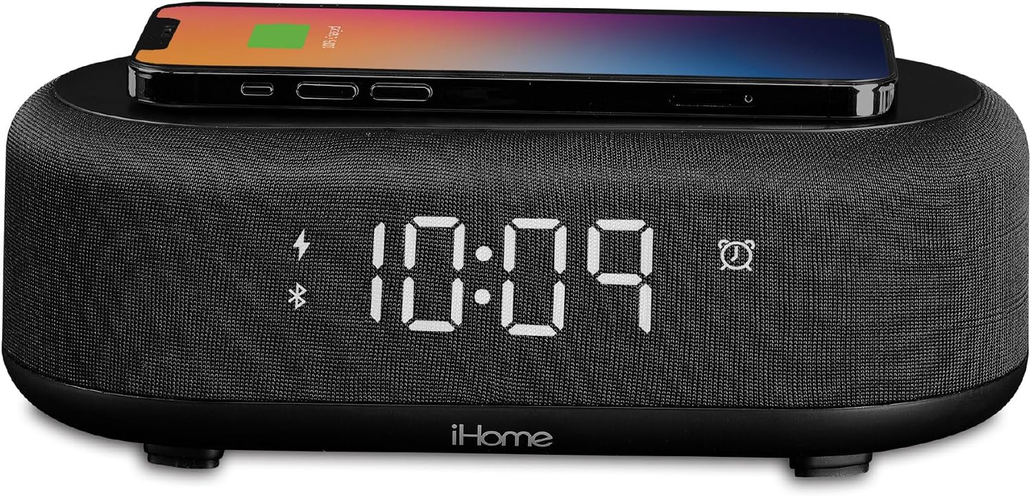 Station de Recharge Sans Fil et Réveil Numérique Bluetooth avec Éclairage - iBTW112 - Simple Boutique
