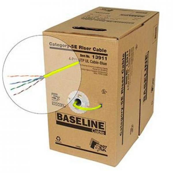 Steren Câble Réseau Cat5e UTP Toronné 350 MHz, CMR, Jaune, Bobine de 1000 pieds - Simple Boutique