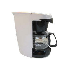 Sunbeam - Cafetière avec Carafe en Verre, Capacité de 4 Tasses, 700 Watts, Blanche - Simple Boutique