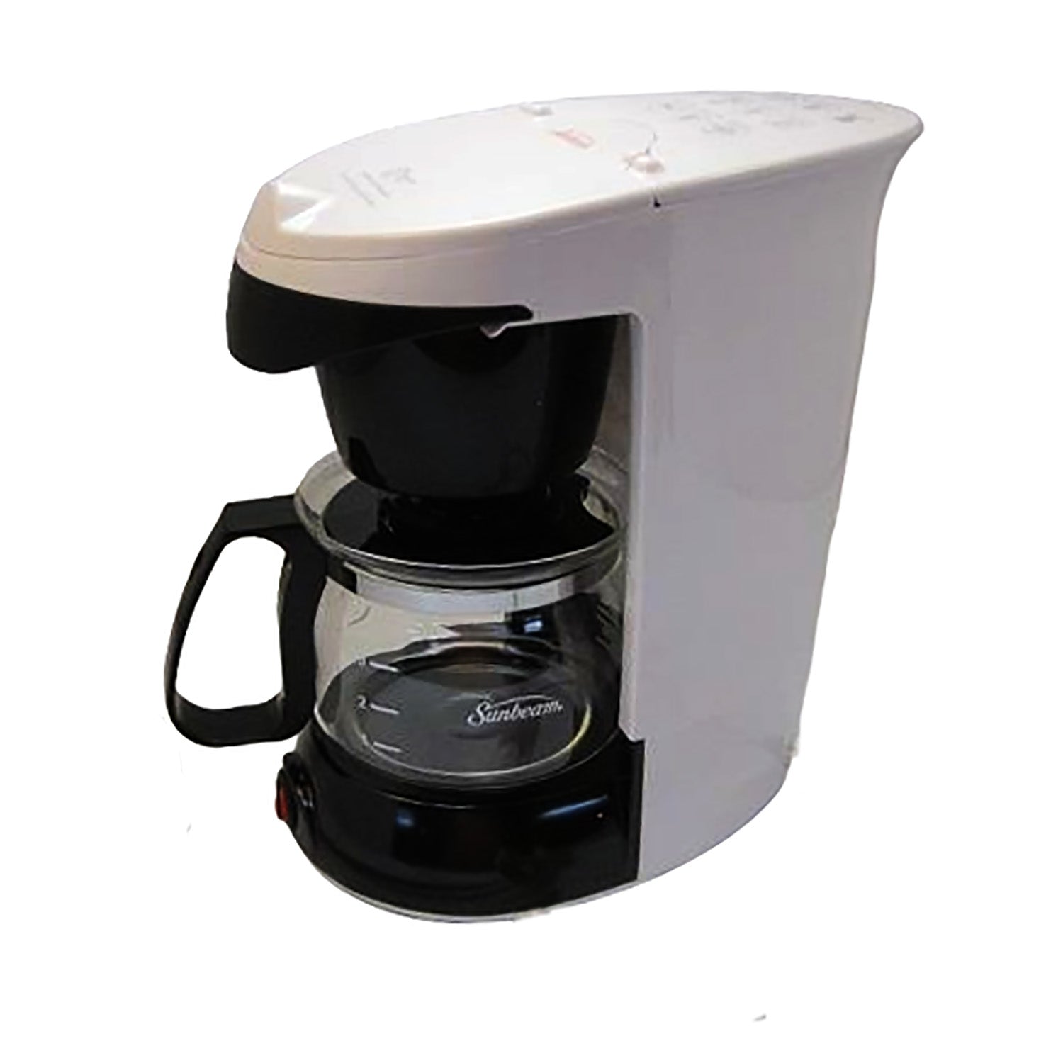 Sunbeam - Cafetière avec Carafe en Verre, Capacité de 4 Tasses, 700 Watts, Blanche - Simple Boutique