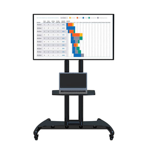 Support TV Portatif Sur Roulettes Ajustable En Hauteur LED PLASMA LCD 32" À 65" - Simple Boutique