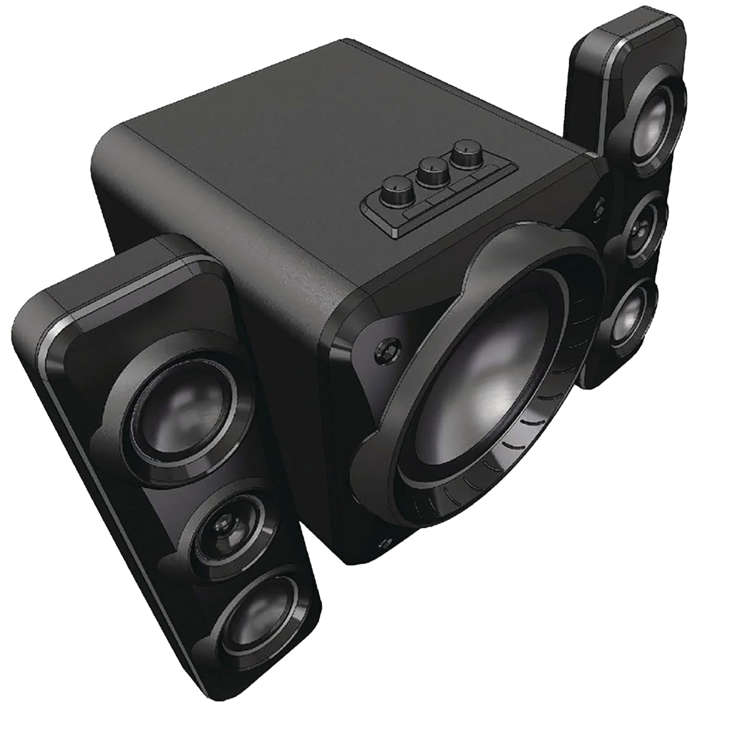 Sylvania - Ensemble de Haut-Parleur Sans-Fil avec Subwoofer, Bluetooth, Éclairage Bleu - Simple Boutique