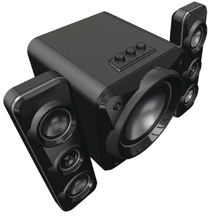 Sylvania - Ensemble de Haut-Parleur Sans-Fil avec Subwoofer, Bluetooth, Éclairage Bleu - Simple Boutique