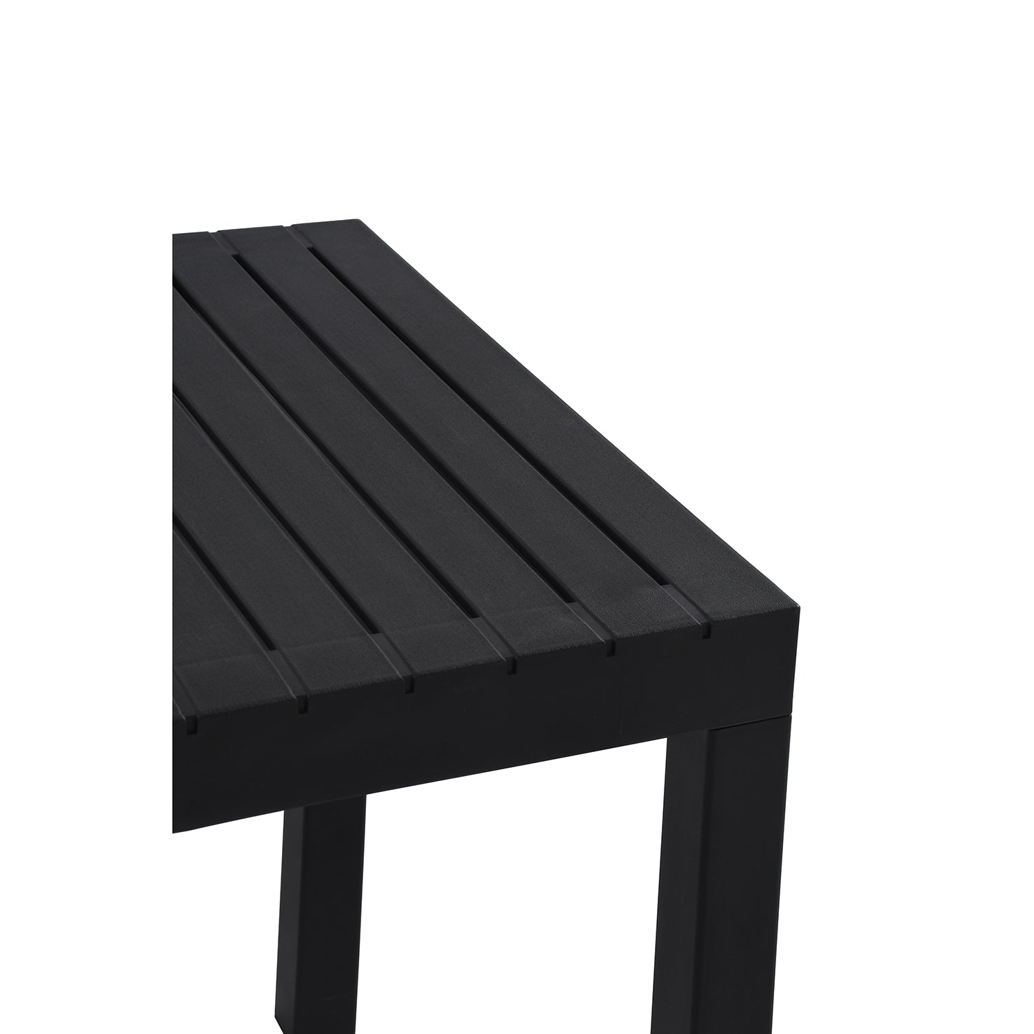 Table Bistro Carrée Summer, 28" de Largeur, Intérieur/Extérieur, Noir - Simple Boutique
