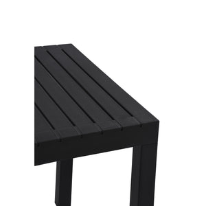 Table Bistro Carrée Summer, 28" de Largeur, Intérieur/Extérieur, Noir - Simple Boutique
