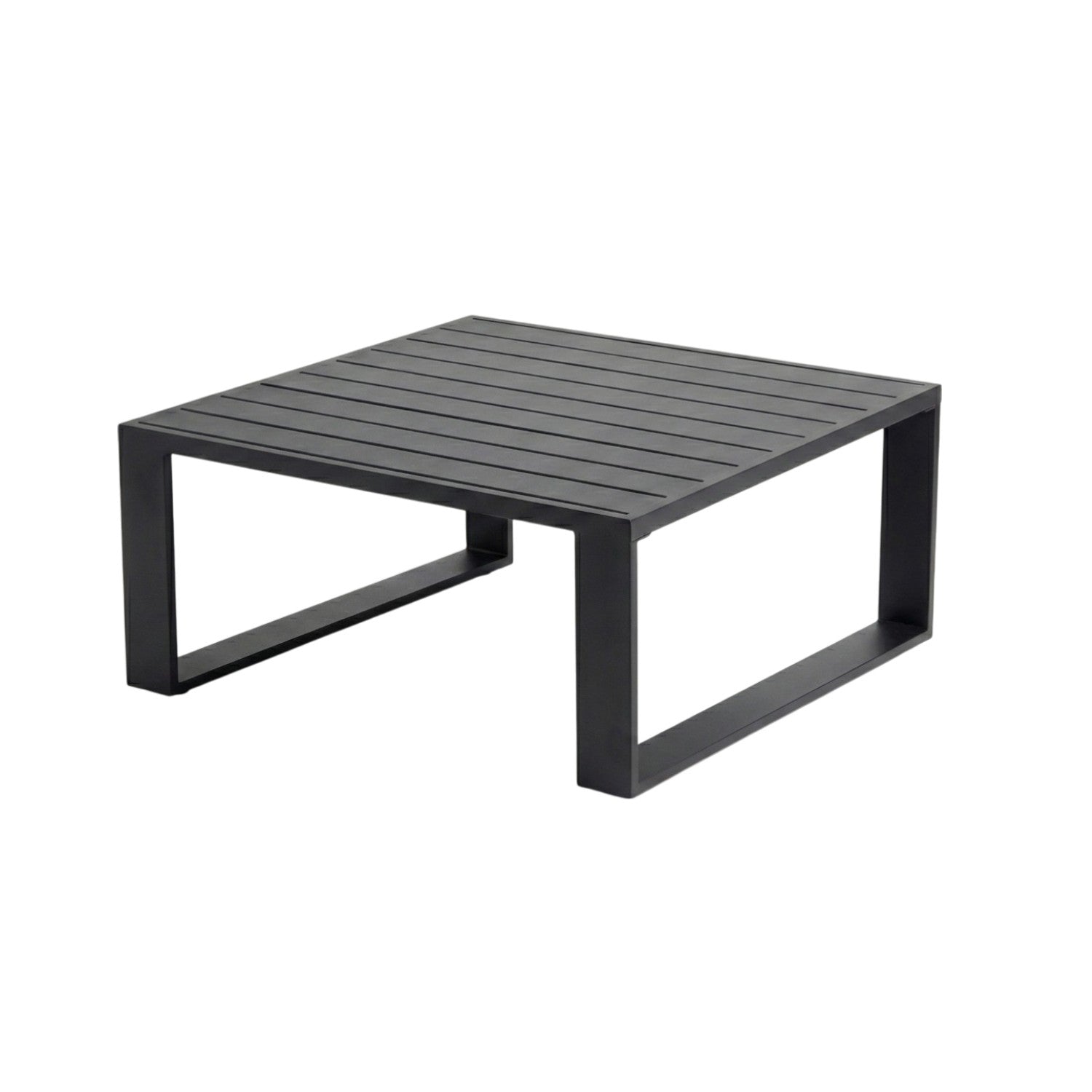 Table à café extérieure carrée Ireland 31.5" noire - Simple Boutique