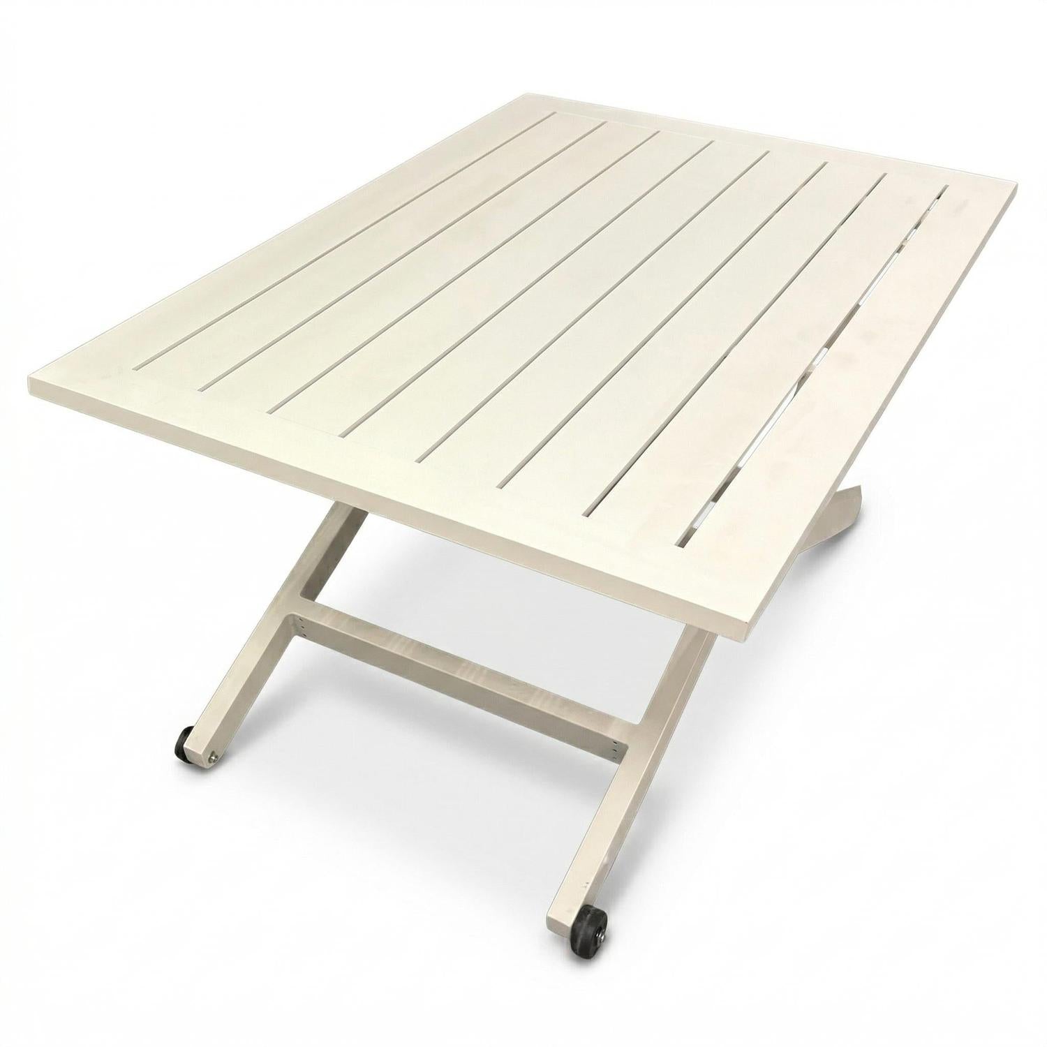 Table à café relevable Copenhagen 27" x 47" – Aluminium greige - Simple Boutique