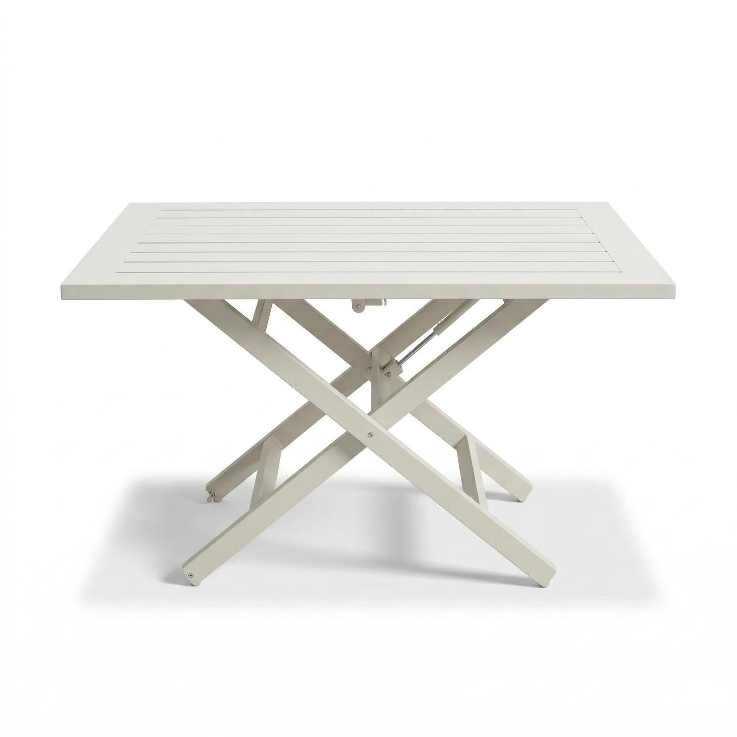 Table à café relevable Copenhagen 27" x 47" – Aluminium greige - Simple Boutique