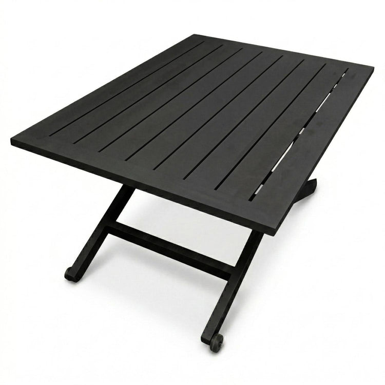 Table à café relevable Copenhagen 27" x 47" – Aluminium noir - Simple Boutique