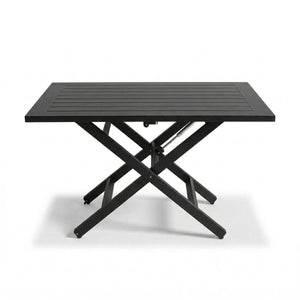 Table à café relevable Copenhagen 27" x 47" – Aluminium noir - Simple Boutique