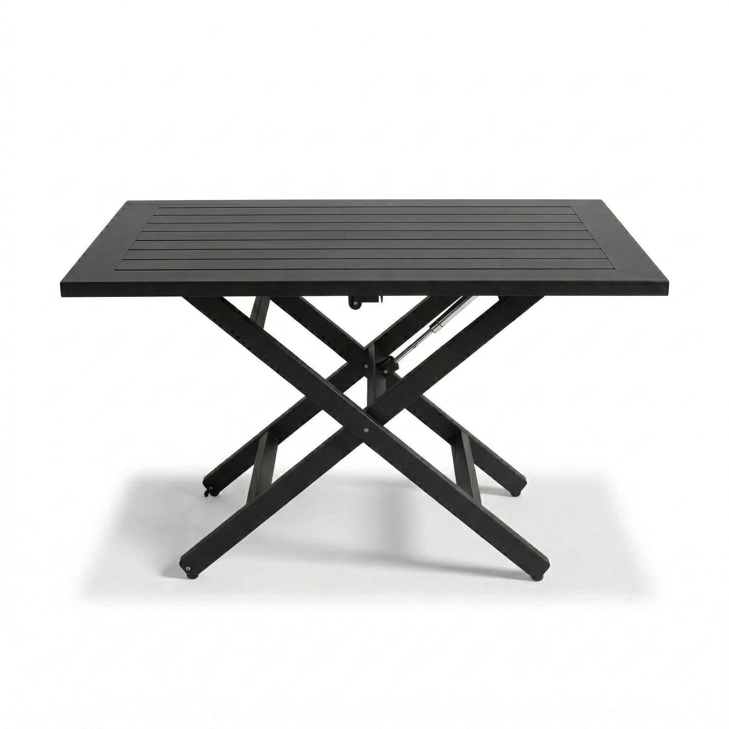 Table à café relevable Copenhagen 33" x 51" – Aluminium noir - Simple Boutique