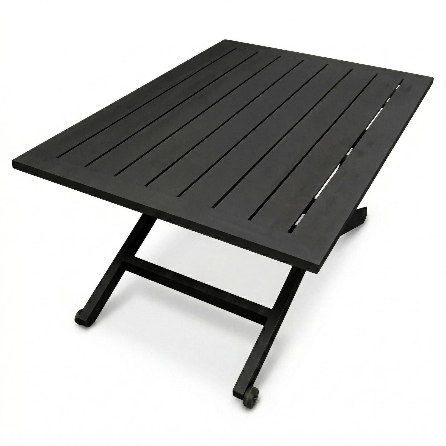 Table à café relevable Copenhagen 33" x 51" – Aluminium noir - Simple Boutique