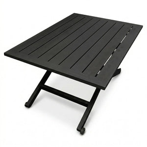 Table à café relevable Copenhagen 33" x 51" – Aluminium noir - Simple Boutique