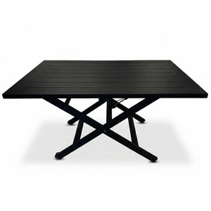 Table à café relevable Copenhagen 33" x 51" – Aluminium noir - Simple Boutique