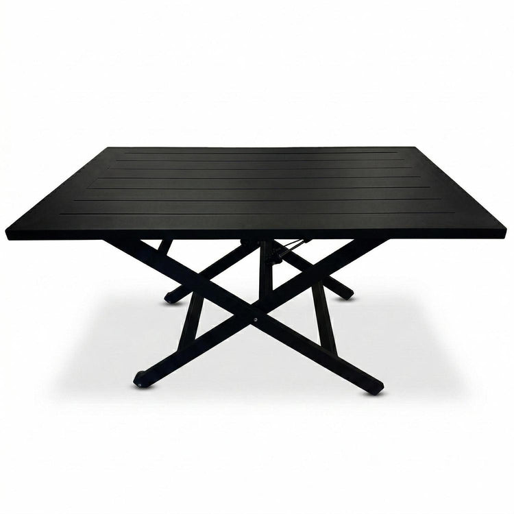 Table à café relevable Copenhagen 33" x 51" – Aluminium noir - Simple Boutique