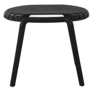 Table d'appoint Ronde Summer, 20" de Diamètre, Intérieur/Extérieur, Noir - Simple Boutique