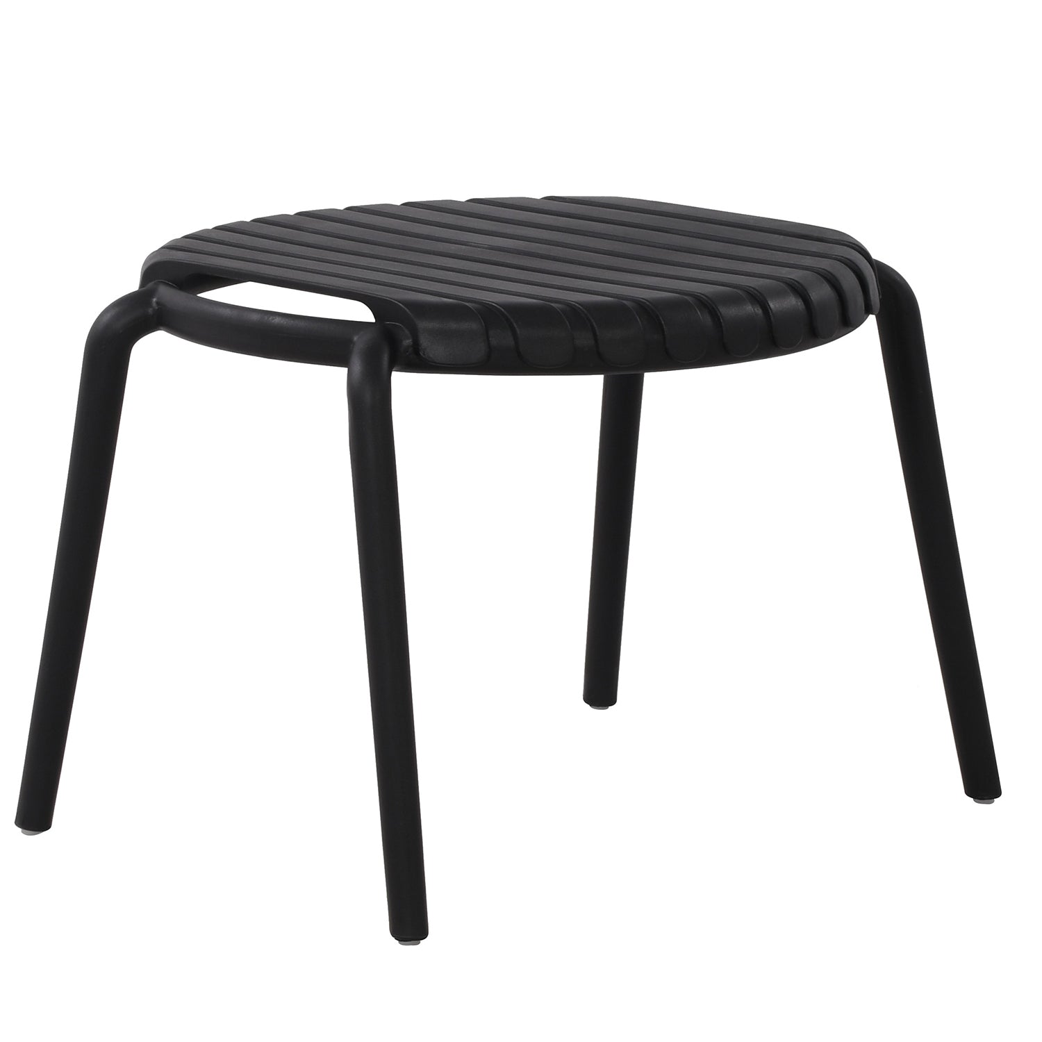 Table d'appoint Ronde Summer, 20" de Diamètre, Intérieur/Extérieur, Noir - Simple Boutique