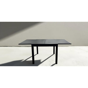 Table patio extensible Emma 35" à 70" – Aluminium noir 4 à 6 places - Simple Boutique