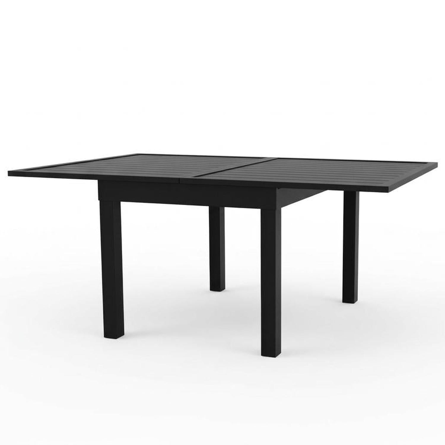 Table patio extensible Emma 35" à 70" – Aluminium noir 4 à 6 places - Simple Boutique