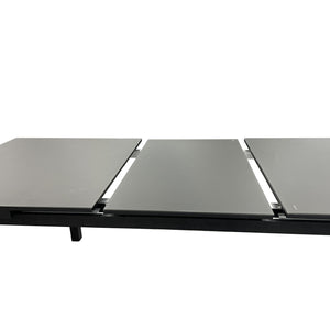 Table patio extensible Jade 71" à 95" – Verre givré haut de gamme, noir - Simple Boutique