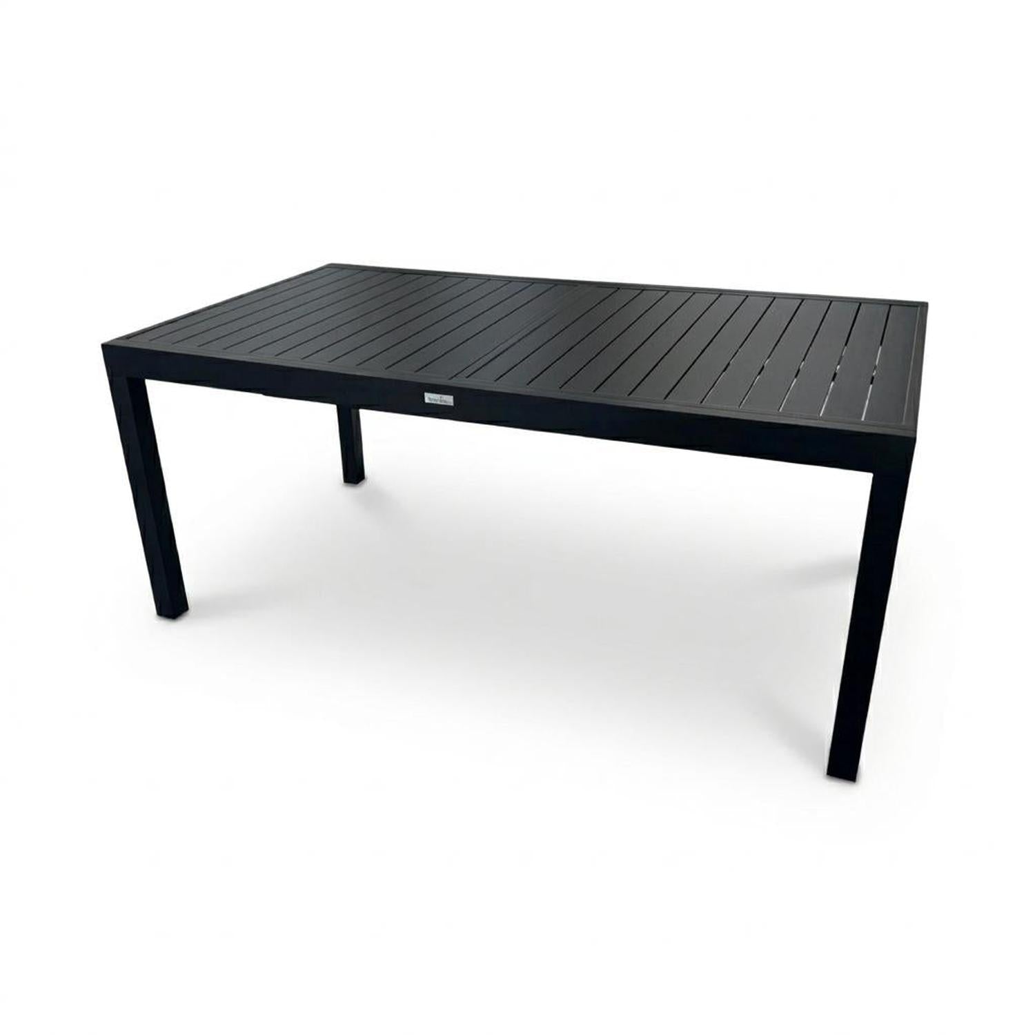 Table patio extensible Ristorante 70" x 106" – Aluminium noir - Simple Boutique