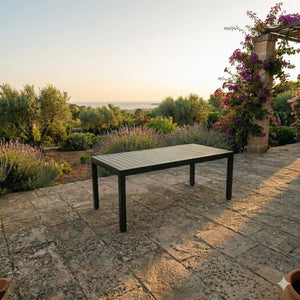 Table patio extensible Ristorante 70" x 106" – Aluminium noir - Simple Boutique