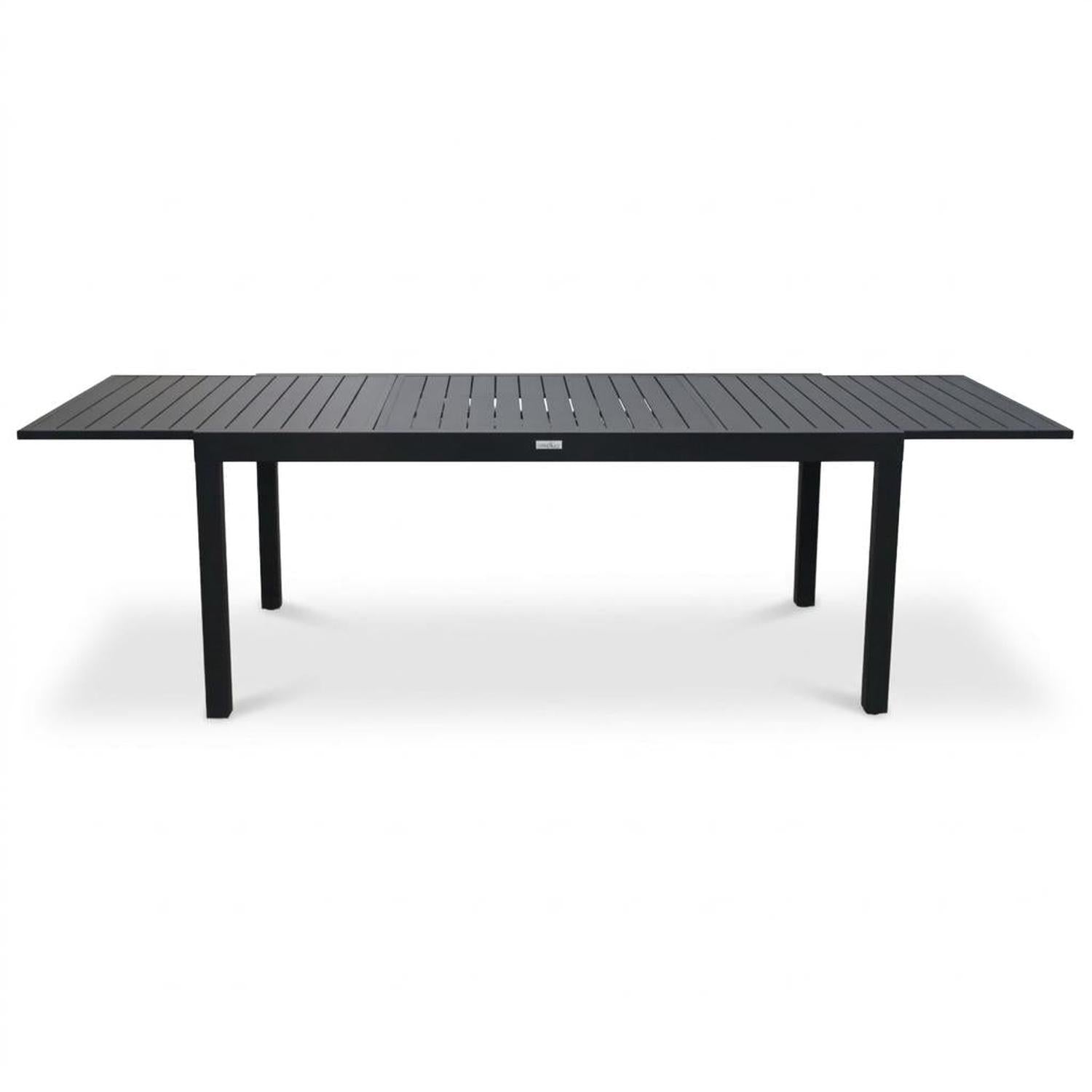 Table patio extensible Ristorante 70" x 106" – Aluminium noir - Simple Boutique