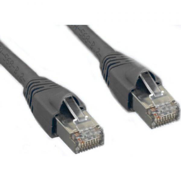 TechCraft Câble Cat6a Ethernet Réseau Straight-Through 10 Gbit/S RJ-45 Blindé Gris 12 Pieds - Simple Boutique