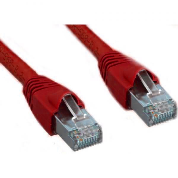 TechCraft Câble Cat6a Ethernet Réseau Straight-Through 10 Gbit/S RJ-45 Blindé Rouge 60 Pieds - Simple Boutique
