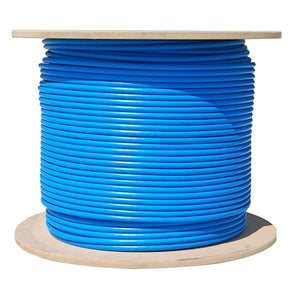 TechCraft - Câble Réseau Blindé Cat6a, S/FTP, Longueur de 1000 Pieds, CMR, Bleu - Simple Boutique
