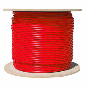 TechCraft - Câble Réseau Blindé Cat6a, S/FTP, Longueur de 1000 Pieds, CMR, Rouge - Simple Boutique