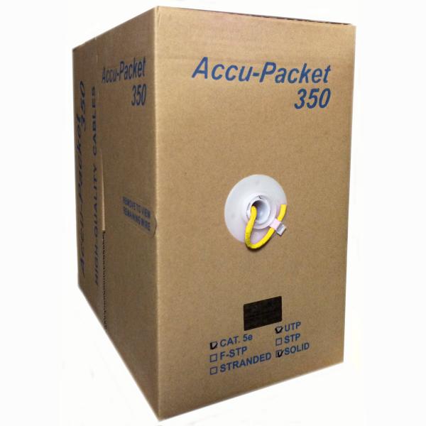 TechCraft Câble Réseau Cat5e UTP Solide 350 MHz, FT4/CMG, Jaune, Bobine de 1000 pieds - Simple Boutique