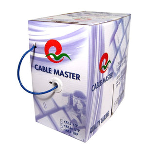 TechCraft Câble Réseau Cat6 Blindé F/UTP Toronné 550 MHz, FT4/CMG, Bleu, Bobine de 1000 pieds - Simple Boutique