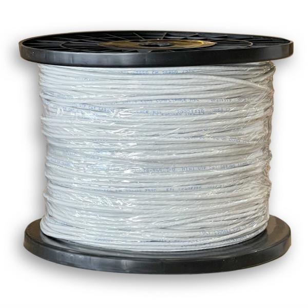 TechCraft Câble Réseau Cat6a UTP Ultra Mince Toronné, Blanc, Bobine de 1000 pieds - Simple Boutique