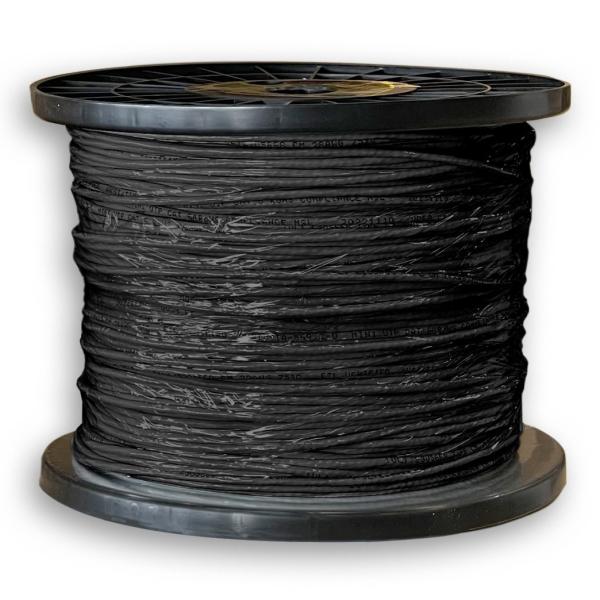 TechCraft Câble Réseau Cat6a Ultra Mince UTP Toronné en Vrac, Noir, Bobine de 1000 pi - Simple Boutique