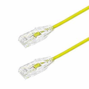 TechCraft Câble Réseau Ethernet CAT6a (10 Gbit/s) UTP Ultra Mince de 1 pied Jaune - Simple Boutique