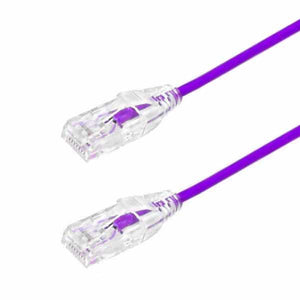 TechCraft Câble Réseau Ethernet CAT6a (10 Gbit/s) UTP Ultra Mince de 3 pieds Violet - Simple Boutique