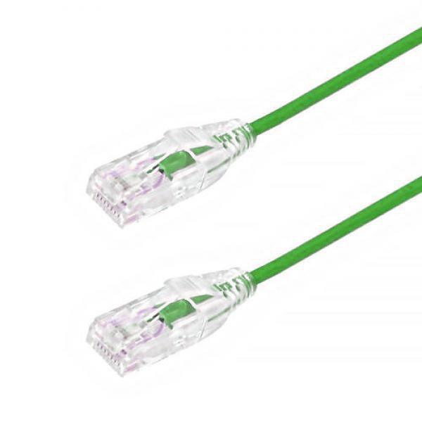 TechCraft Câble Réseau Ethernet CAT6a (10 Gbit/s) UTP Ultra Mince de 5 pieds Vert - Simple Boutique