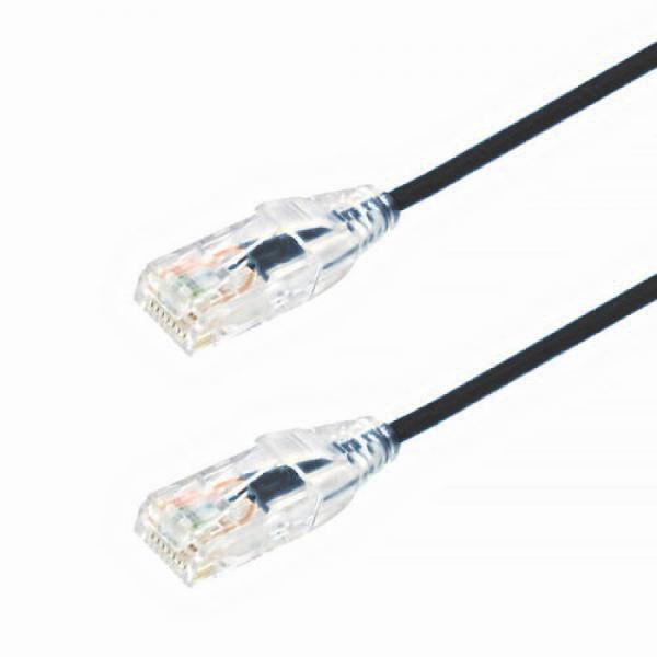 TechCraft Câble Réseau Ethernet CAT6a (10 Gbit/s) UTP Ultra Mince de 6 pouces Noir - Simple Boutique