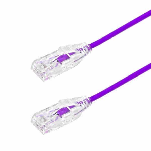 TechCraft Câble Réseau Ethernet CAT6a (10 Gbit/s) UTP Ultra Mince de 6 pouces Violet - Simple Boutique